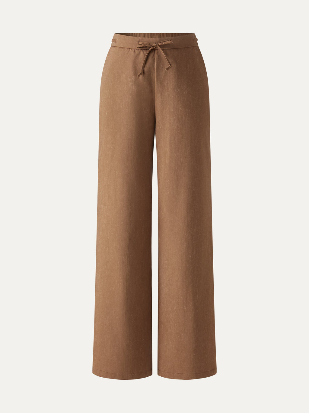 Wrinkle-Resistant Linen Drawstring Wide Leg Pant with Pockets