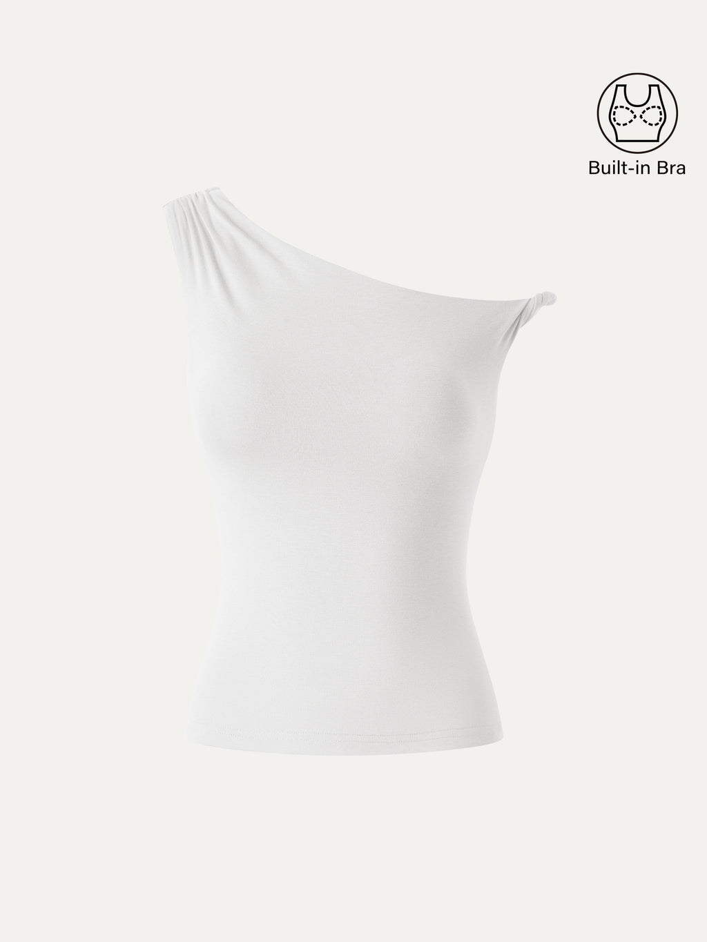 CoolTouch Asymmetrical Shoulder Bra Top