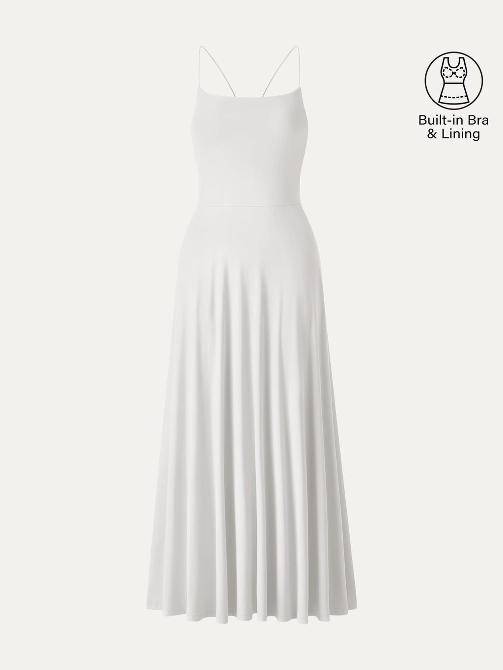 SkinKiss Classy Spaghetti Open Back Midi Bra Dress with Pockets