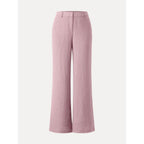 European Linen Mid Rise Flared Pant with Pockets